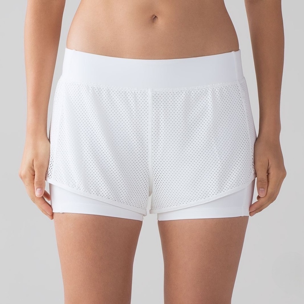 lululemon athletica White Layered Athletic Shorts